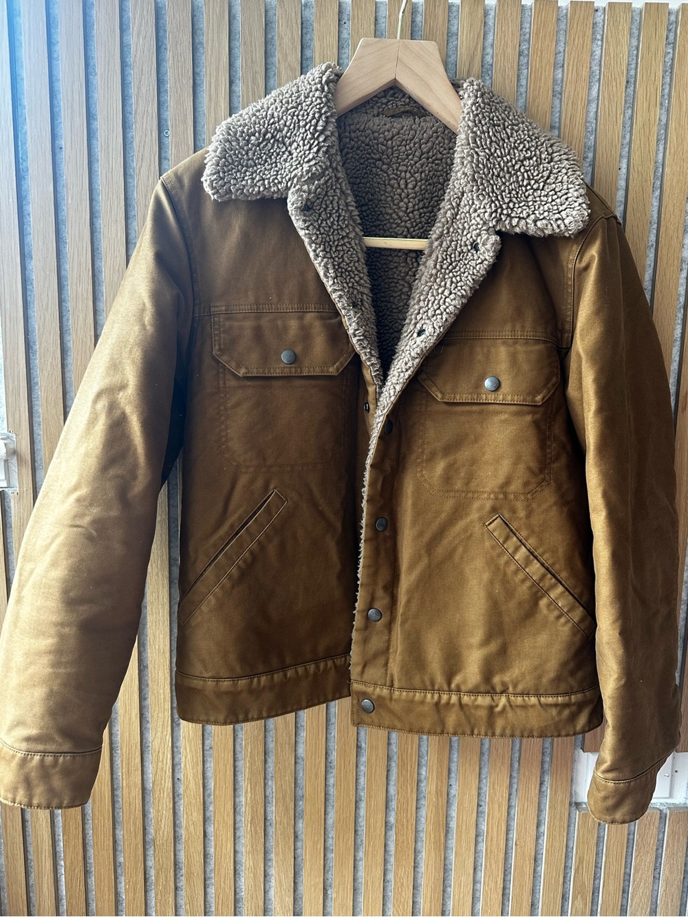 Uniqlo U Men's Brown Sherpa-Lined Jacket